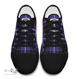 Scottish Dunlop Modern Clan Tartan Low Top Shoes - Crest Classic Scottish Plaid Tartan Plaid
