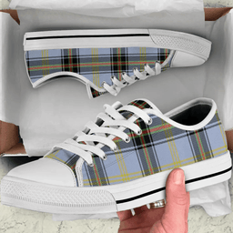 Scottish Bell of the Borders Clan Tartan Low Top Shoes - Crest Classic Scottish Plaid Tartan Plaid