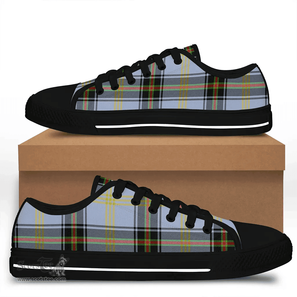Scottish Bell of the Borders Clan Tartan Low Top Shoes - Crest Classic Scottish Plaid Tartan Plaid