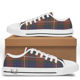 Scottish Fraser Hunting Modern Clan Tartan Low Top Shoes - Crest Classic Scottish Plaid Tartan Plaid