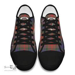 Scottish Fraser Hunting Modern Clan Tartan Low Top Shoes - Crest Classic Scottish Plaid Tartan Plaid