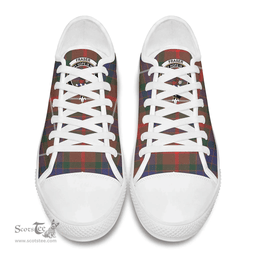 Scottish Fraser Hunting Modern Clan Tartan Low Top Shoes - Crest Classic Scottish Plaid Tartan Plaid