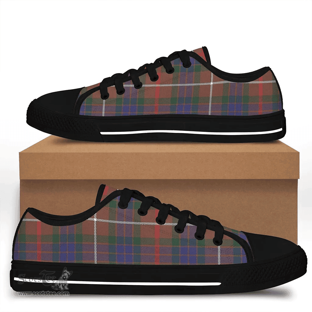 Scottish Fraser Hunting Modern Clan Tartan Low Top Shoes - Crest Classic Scottish Plaid Tartan Plaid