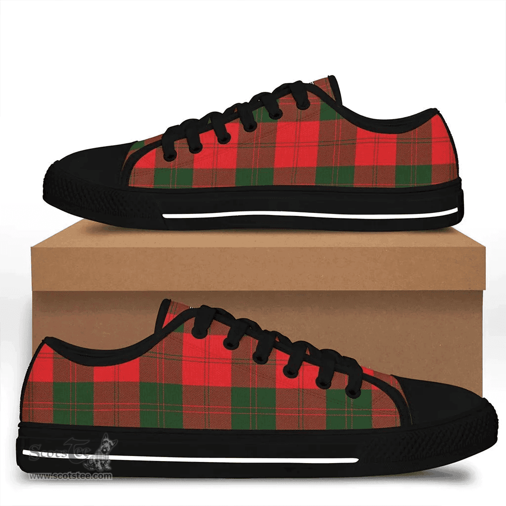 Scottish Erskine Modern Clan Tartan Low Top Shoes - Crest Classic Scottish Plaid Tartan Plaid