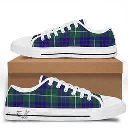 Scottish Hamilton Hunting Modern Clan Tartan Low Top Shoes - Crest Classic Scottish Plaid Tartan Plaid