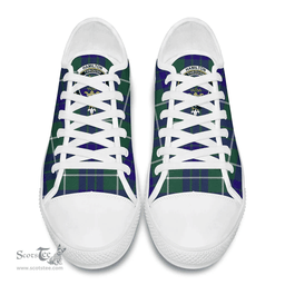 Scottish Hamilton Hunting Modern Clan Tartan Low Top Shoes - Crest Classic Scottish Plaid Tartan Plaid