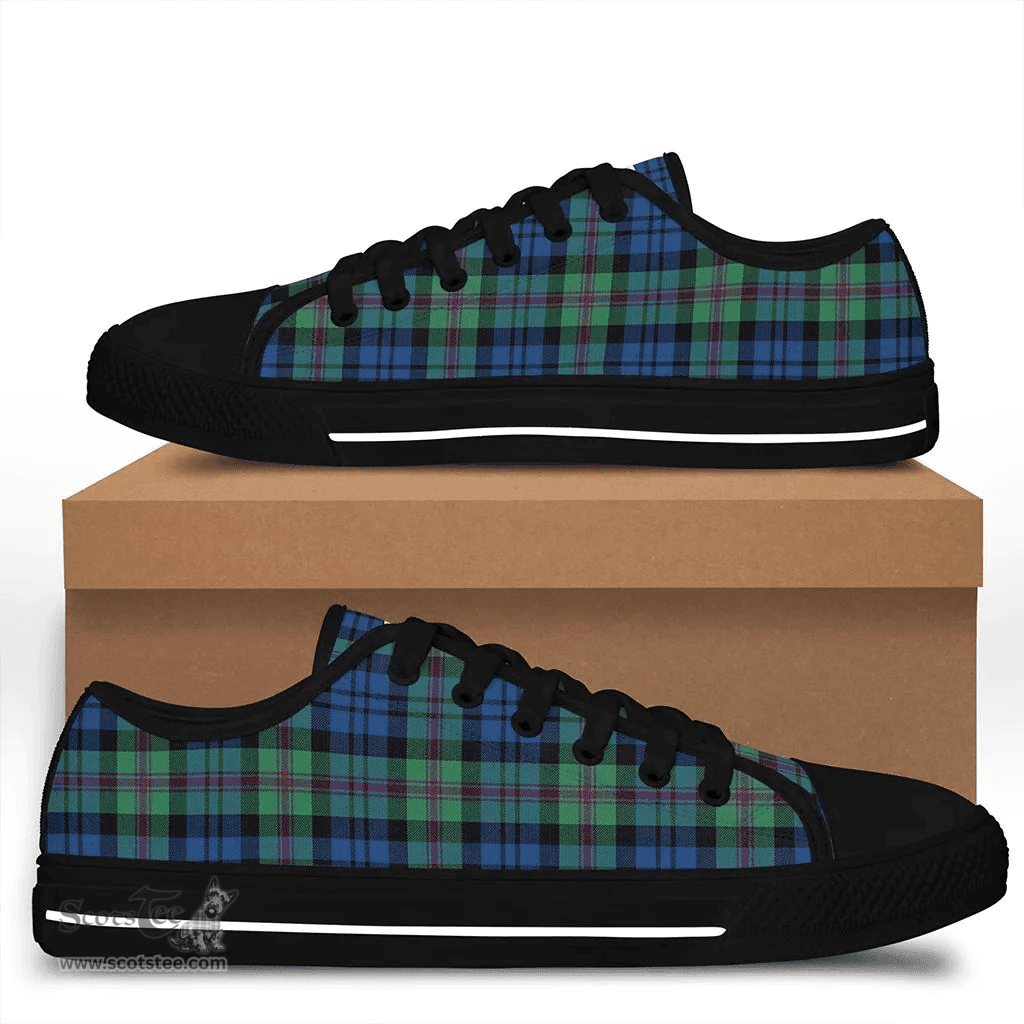 Scottish Baillie Ancient Clan Tartan Low Top Shoes - Crest Classic Scottish Plaid Tartan Plaid
