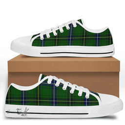Scottish Henderson Modern Clan Tartan Low Top Shoes - Crest Classic Scottish Plaid Tartan Plaid