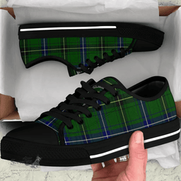 Scottish Henderson Modern Clan Tartan Low Top Shoes - Crest Classic Scottish Plaid Tartan Plaid