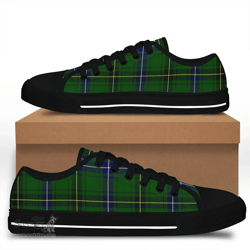 Scottish Henderson Modern Clan Tartan Low Top Shoes - Crest Classic Scottish Plaid Tartan Plaid