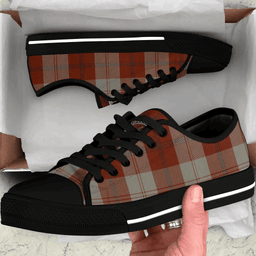 Scottish Davidson Dress Dancers Clan Tartan Low Top Shoes - Crest Classic Scottish Plaid Tartan Plaid