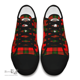 Scottish Dunbar Modern Clan Tartan Low Top Shoes - Crest Classic Scottish Plaid Tartan Plaid