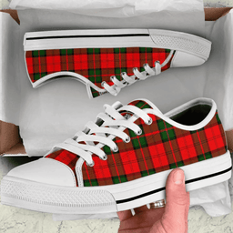Scottish Dunbar Modern Clan Tartan Low Top Shoes - Crest Classic Scottish Plaid Tartan Plaid