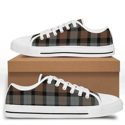Scottish Gunn Weathered Clan Tartan Low Top Shoes - Crest Classic Scottish Plaid Tartan Plaid
