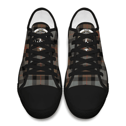 Scottish Gunn Weathered Clan Tartan Low Top Shoes - Crest Classic Scottish Plaid Tartan Plaid