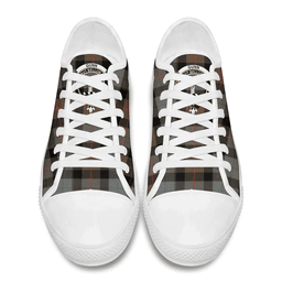 Scottish Gunn Weathered Clan Tartan Low Top Shoes - Crest Classic Scottish Plaid Tartan Plaid