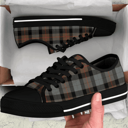 Scottish Gunn Weathered Clan Tartan Low Top Shoes - Crest Classic Scottish Plaid Tartan Plaid