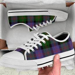 Scottish Blair Modern Clan Tartan Low Top Shoes - Crest Classic Scottish Plaid Tartan Plaid