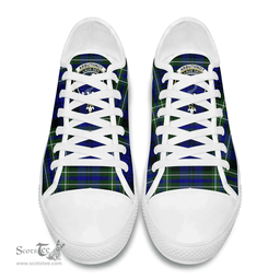 Scottish Arbuthnot Modern Clan Tartan Low Top Shoes - Crest Classic Scottish Plaid Tartan Plaid