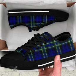 Scottish Arbuthnot Modern Clan Tartan Low Top Shoes - Crest Classic Scottish Plaid Tartan Plaid