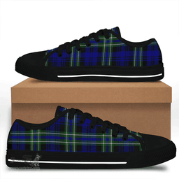 Scottish Arbuthnot Modern Clan Tartan Low Top Shoes - Crest Classic Scottish Plaid Tartan Plaid