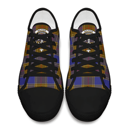 Scottish Balfour Modern Clan Tartan Low Top Shoes - Crest Classic Scottish Plaid Tartan Plaid