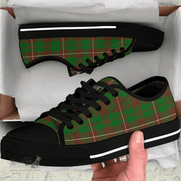 Scottish MacKinnon Hunting Modern Clan Tartan Low Top Shoes - Crest Classic Scottish Plaid Tartan Plaid