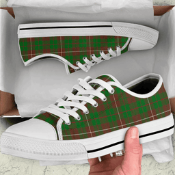 Scottish MacKinnon Hunting Modern Clan Tartan Low Top Shoes - Crest Classic Scottish Plaid Tartan Plaid