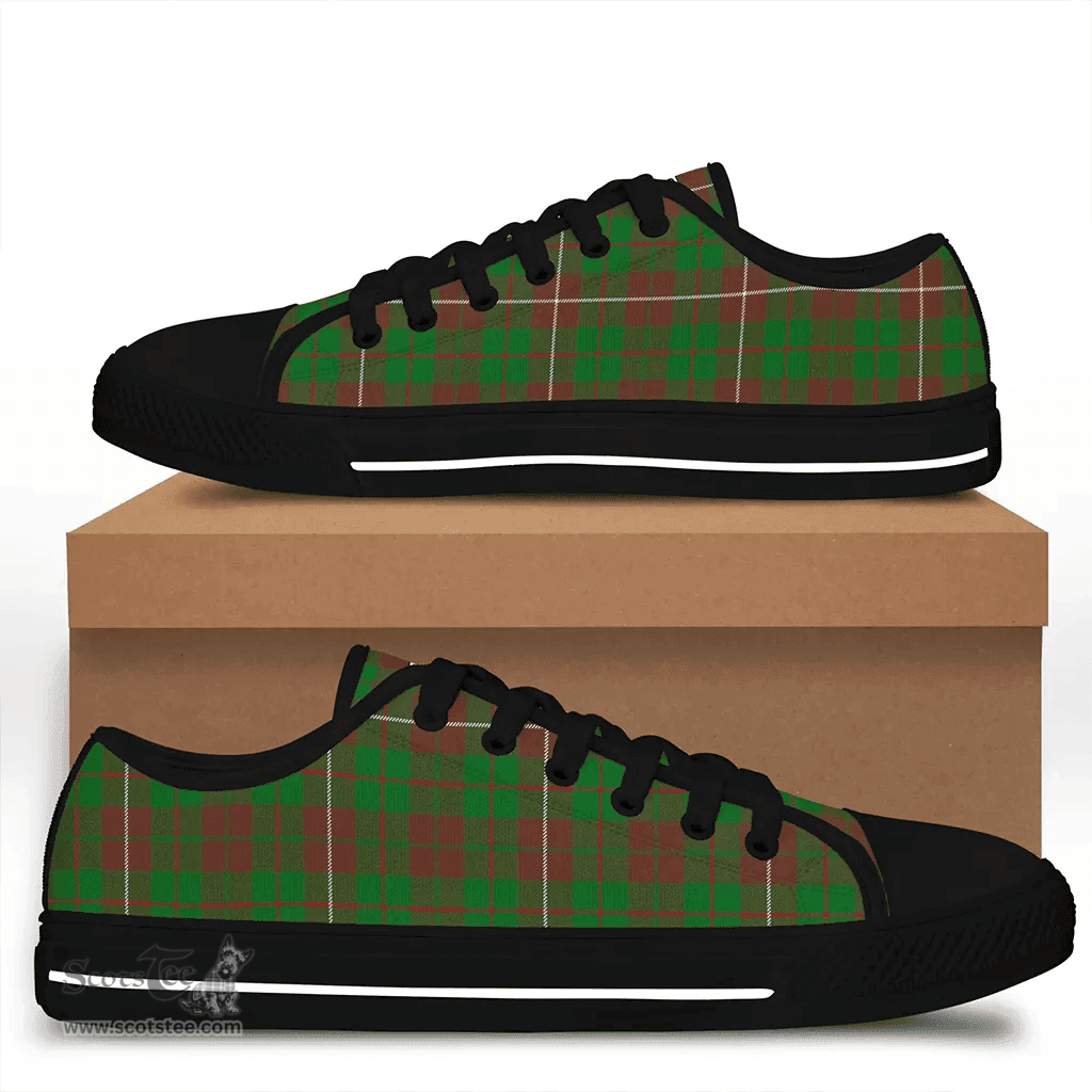 Scottish MacKinnon Hunting Modern Clan Tartan Low Top Shoes - Crest Classic Scottish Plaid Tartan Plaid