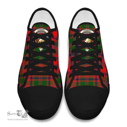 Scottish Stewart of Appin Modern Clan Tartan Low Top Shoes - Crest Classic Scottish Plaid Tartan Plaid