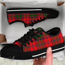 Scottish Stewart of Appin Modern Clan Tartan Low Top Shoes - Crest Classic Scottish Plaid Tartan Plaid