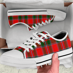 Scottish Spens Modern Clan Tartan Low Top Shoes - Crest Classic Scottish Plaid Tartan Plaid