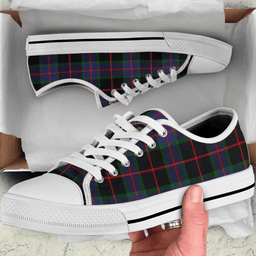 Scottish Nairn Clan Tartan Low Top Shoes - Crest Classic Scottish Plaid Tartan Plaid