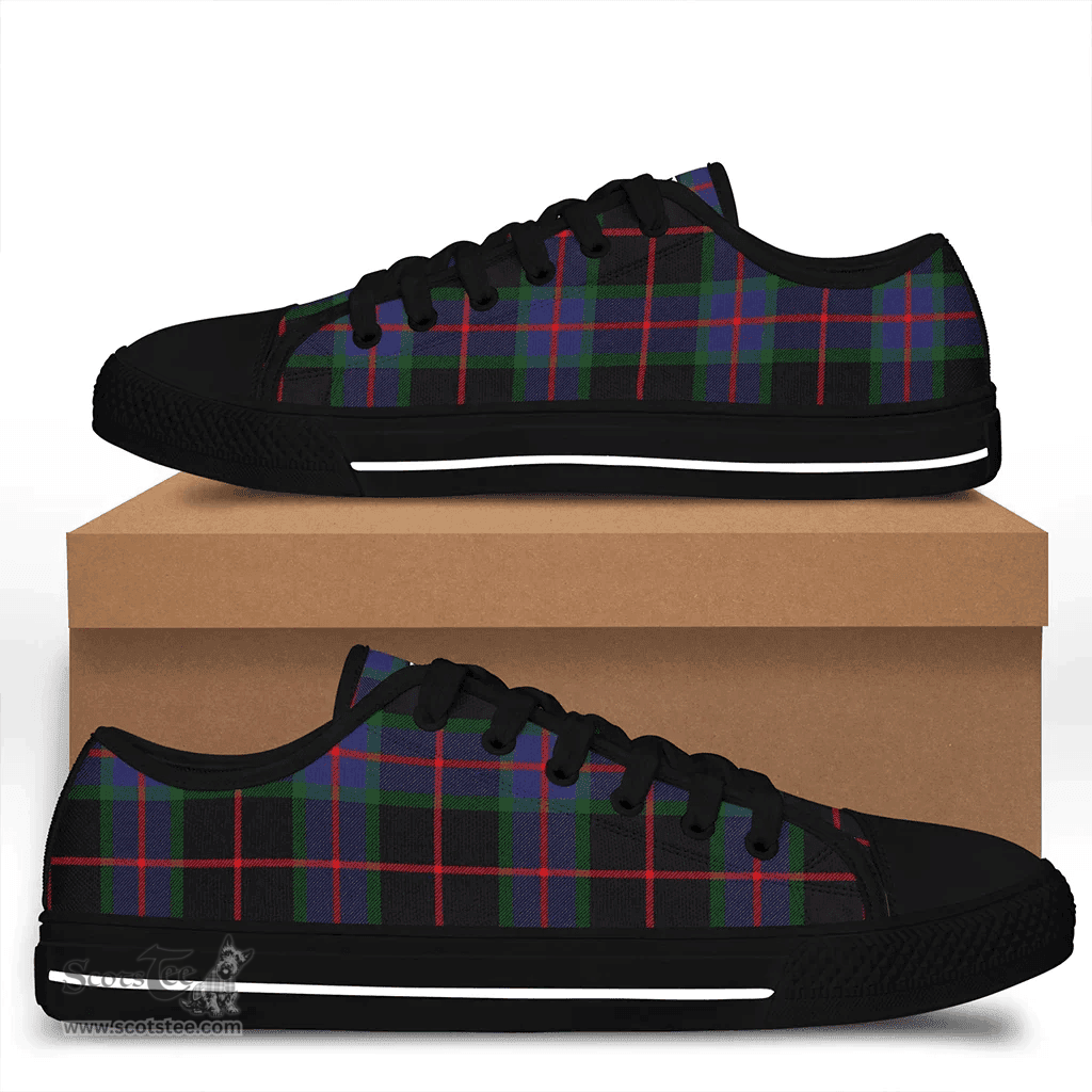Scottish Nairn Clan Tartan Low Top Shoes - Crest Classic Scottish Plaid Tartan Plaid