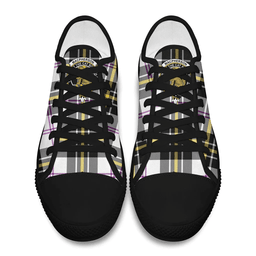 Scottish MacPherson Dress Modern Clan Tartan Low Top Shoes - Crest Classic Scottish Plaid Tartan Plaid