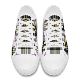 Scottish MacPherson Dress Modern Clan Tartan Low Top Shoes - Crest Classic Scottish Plaid Tartan Plaid