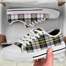 Scottish MacPherson Dress Modern Clan Tartan Low Top Shoes - Crest Classic Scottish Plaid Tartan Plaid
