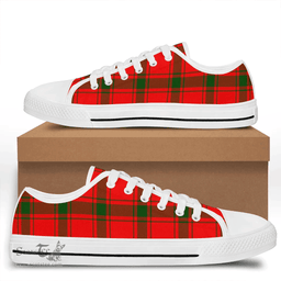 Scottish MacDonald of Sleat Clan Tartan Low Top Shoes - Crest Classic Scottish Plaid Tartan Plaid