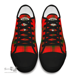 Scottish MacDonald of Sleat Clan Tartan Low Top Shoes - Crest Classic Scottish Plaid Tartan Plaid