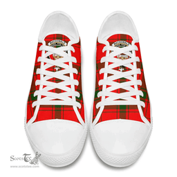 Scottish MacDonald of Sleat Clan Tartan Low Top Shoes - Crest Classic Scottish Plaid Tartan Plaid