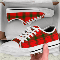 Scottish MacDonald of Sleat Clan Tartan Low Top Shoes - Crest Classic Scottish Plaid Tartan Plaid
