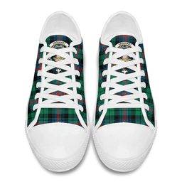 Scottish Urquhart Broad Red Ancient Clan Tartan Low Top Shoes - Crest Classic Scottish Plaid Tartan Plaid