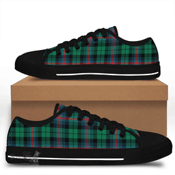 Scottish Urquhart Broad Red Ancient Clan Tartan Low Top Shoes - Crest Classic Scottish Plaid Tartan Plaid