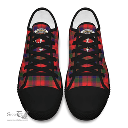 Scottish Robertson Modern Clan Tartan Low Top Shoes - Crest Classic Scottish Plaid Tartan Plaid