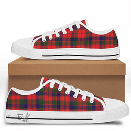 Scottish Robertson Modern Clan Tartan Low Top Shoes - Crest Classic Scottish Plaid Tartan Plaid