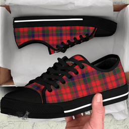 Scottish Robertson Modern Clan Tartan Low Top Shoes - Crest Classic Scottish Plaid Tartan Plaid