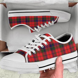 Scottish Robertson Modern Clan Tartan Low Top Shoes - Crest Classic Scottish Plaid Tartan Plaid