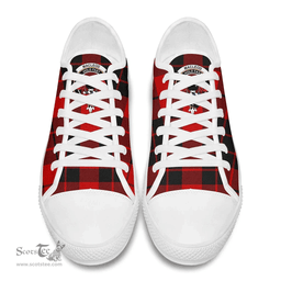 Scottish MacLeod of Raasay Clan Tartan Low Top Shoes - Crest Classic Scottish Plaid Tartan Plaid