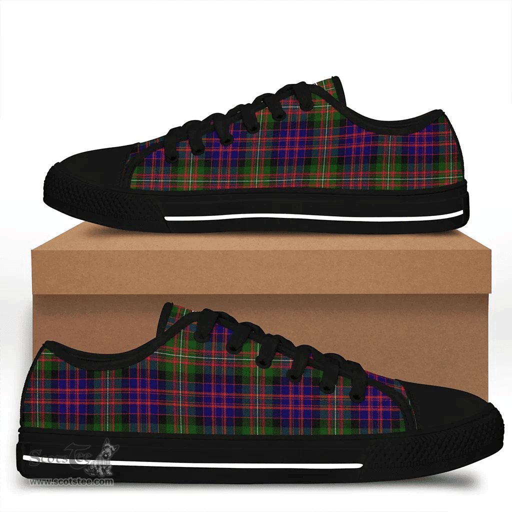 Scottish MacDonnell of Glengarry Modern Clan Tartan Low Top Shoes - Crest Classic Scottish Plaid Tartan Plaid