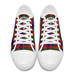 Scottish MacIntyre Modern Clan Tartan Low Top Shoes - Crest Classic Scottish Plaid Tartan Plaid